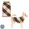 KOOLTAIL Dog Sweater for Small Dogs, Puppy Knitted Clothes - Classic Plaid Pullover Turtleneck Thick Warm Fall Cat Sweaters with Leash Hole, Dog Winter Clothes for Chihuahua Dachshund Girls Boys, XS