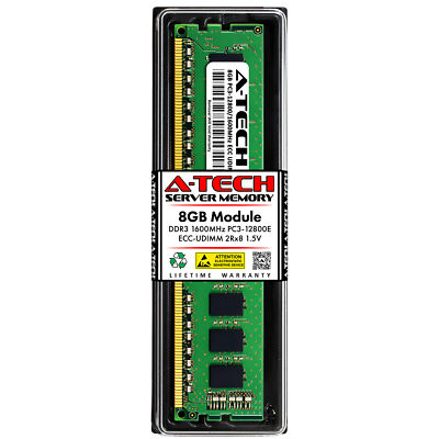 8GB DDR3 PC3-12800E ECC UDIMM Kingston SL8D316E11D8HB Equivalent Memory RAM