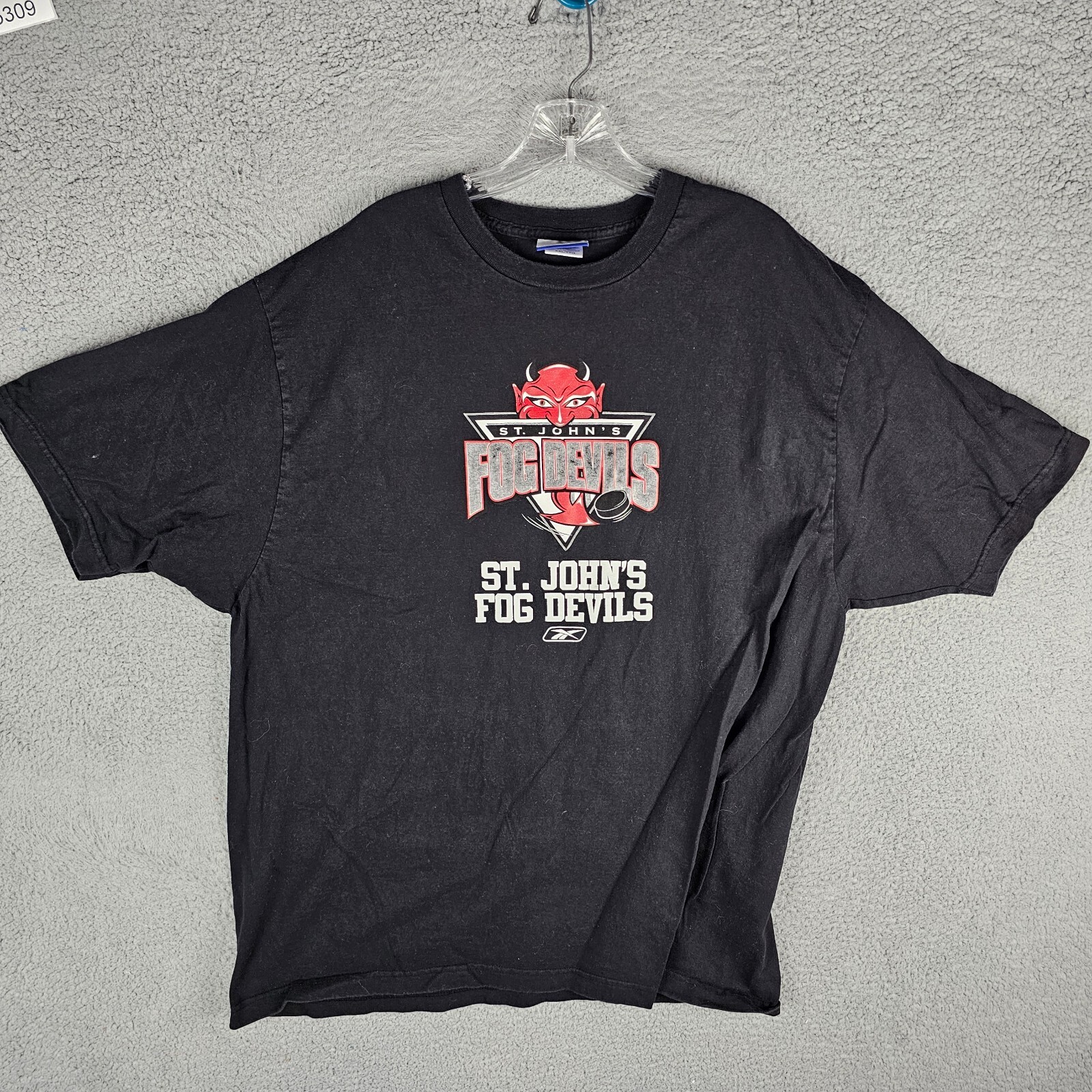 Reebok St. John's Fog Devils QMJHL Hockey T Shirt Black Size Reebok St. John's Fog Devils QMJHL Hockey T Shirt Black Size