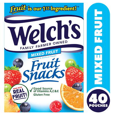 Made With Real Fruit Fruit Snacks, Mixed Fruit, 0.8 oz, 40 Count