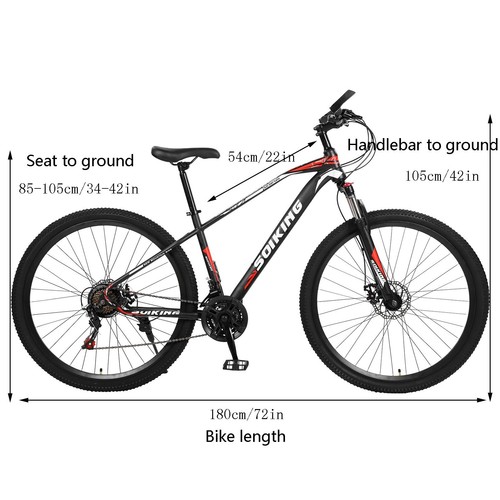 29-Inch 21-Speed Front And Rear Disc Brake Mountain Bike High Carbon Steel Bike