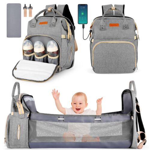 Diaper Bag Backpack, Baby Diaper Bag Nappy Bag with Changing Pad, bakerhor24