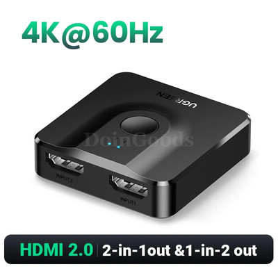 Ugreen HDMI 2.1 Splitter Switch 8K 60Hz 4K 120Hz 2-in-1 Out for Xbox Series PS5
