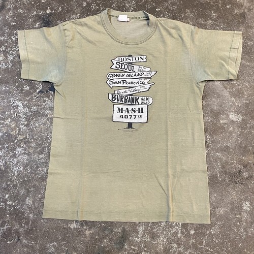 【threetimes】25HS★(S,M) Vintage Lettering Tee Koszulka MASH 1981 Vintage/ 80's M*A*S*H 4077th Vietnam
