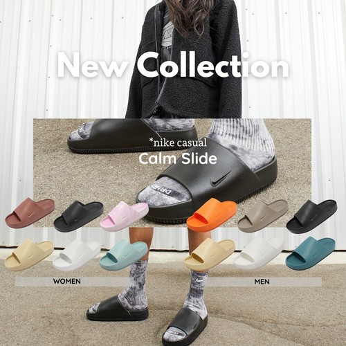 ★韓国で大人気★ NIKE Calm slide かわいい色合いのスリッパ ◇NIKE◇CALM SLIDE 男女共用 FD4116-201 追跡可 韓国発 24~30cm