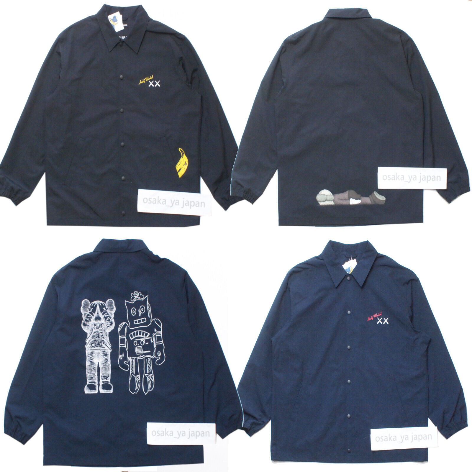 KAWS + WARHOL x UNIQLO Collcetion Coach Jacket XS-4XL 2COLOR KAWS + WARHOL x UNIQLO Collcetion Coach Jacket XS-4XL 2COLOR