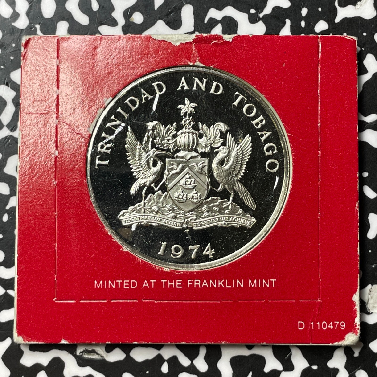 1974 Trinidad & Tobago $10 Dollars Lot#B1745 Silver! Proof
