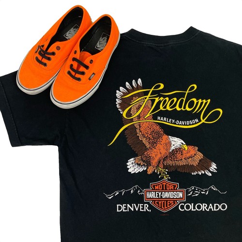 Y2K HARLEY-DAVIDSON L/S Tシャツ イーグル ギャル RARE Vintage Y2K Harley Davidson Freedom Eagle Denver Co 2