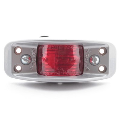 Grote 46283 Red 5-7/64" Die-Cast Aluminum Clearance Marker Lamp Flat Back