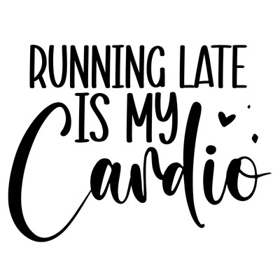 Funny Cardio Workout Vinyl Sticker Decal - 5 Pack