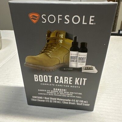 SofSole Boot Care Kit. Complete Care For Boots. Boot Shield And Cleaner