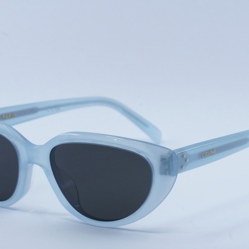 Pre-owned Celine Cl40220u 84a Opaline Light Blue/smoke 55-18-140 Sunglasses Authentic In Gray