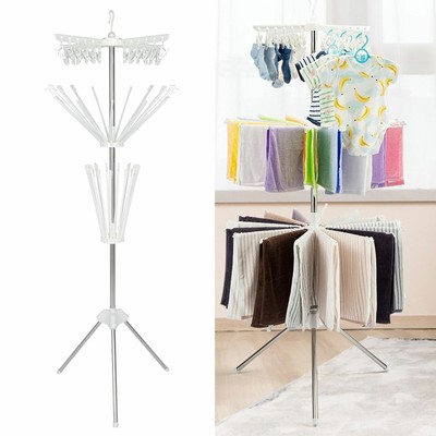 Mobil Wäscheständer Wäschetrockner Kleiderständer Wäscheturm Klappbar mit Flügel