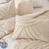 ENJOHOS Twin/Twin XL Cute Comforter Set for College Dorm - Boho Tufted Extra Long Twin Size Comforter, 2 Pc Farmhouse Embroidery Rainbow Bedding for All Season, Lightweight Soft Cream Beige Bed Set