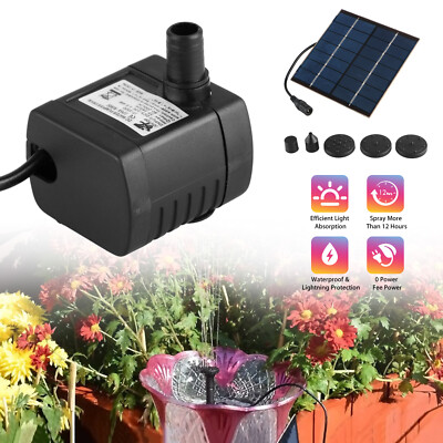 Solar Water Panel Power Fountain Pump 