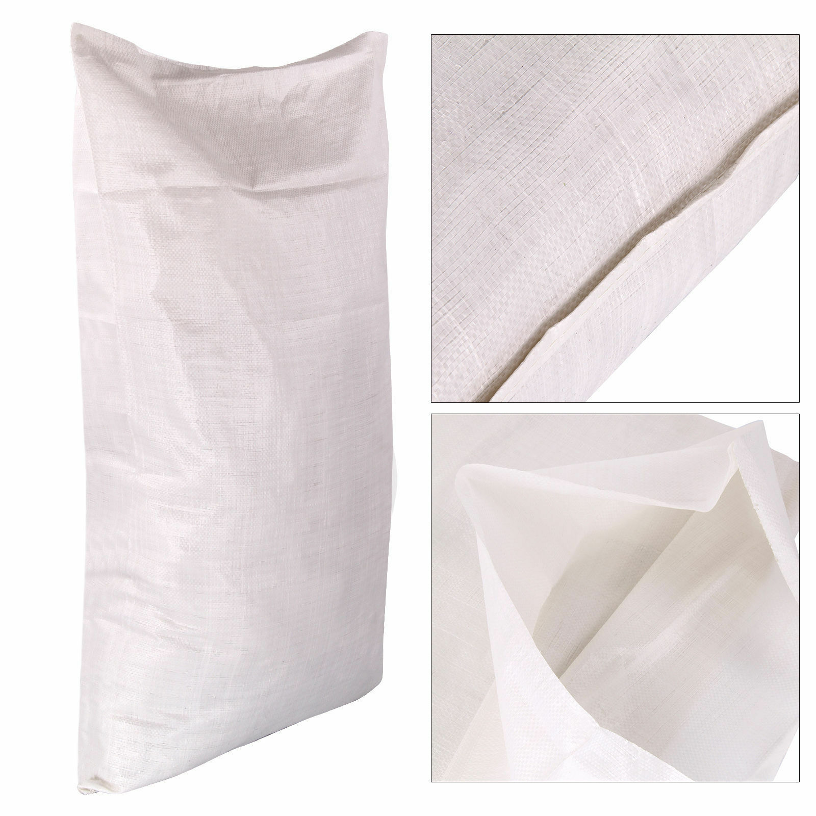 EXTRA LARGE WHITE WOVEN HEAVY DUTY DURABLE REUSABLE RUBBLE BAGS/SACK 60cm x90cm eBay