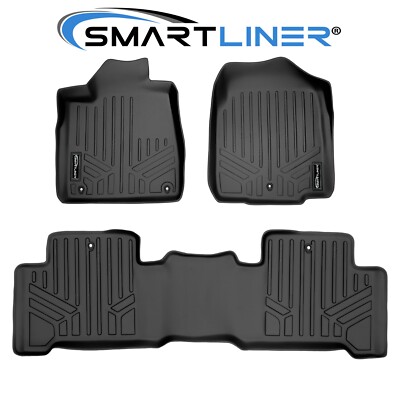 SMARTLINER Custom Fit Floor Mats 2 Row Liner Set for 2007-2013 Acura MDX