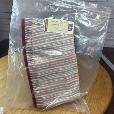 LONGABERGER Fabric LINER WEEKEND TOTE 28154130 Market Stripe Pattern New Retired