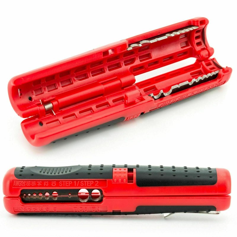 kleine Abisolierzange 125mm für Kabel von 8 - 13 mm RG6 RG59 abisolieren