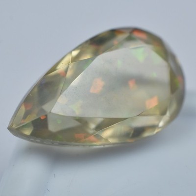 Pear Lab Created Multicolor Doublet Opal 6 Ct Beautiful Certified Gemstone