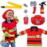 Liberry Fireman Costume for Kids 3 4 5 Years Old, Firefighter Tools with Fire Extinguisher, Pretend Play Toy Gift for Toddler Boys and Girls