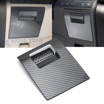 Carbon Fiber Look Storage Box Overlay Decoration Trim For Toyota Camry 18-24