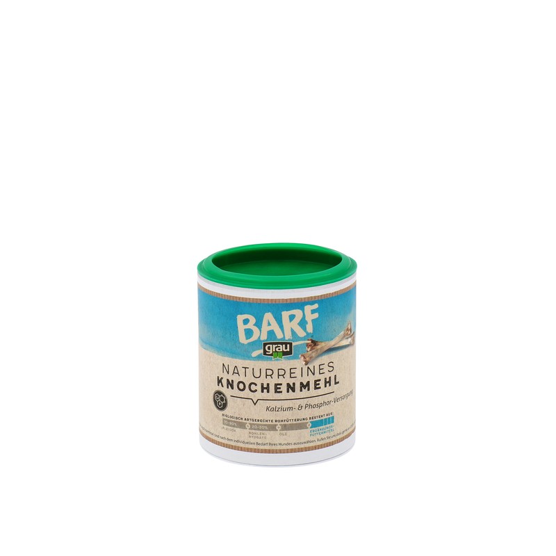 Grau Naturreines Knochenmehl 400g Barf