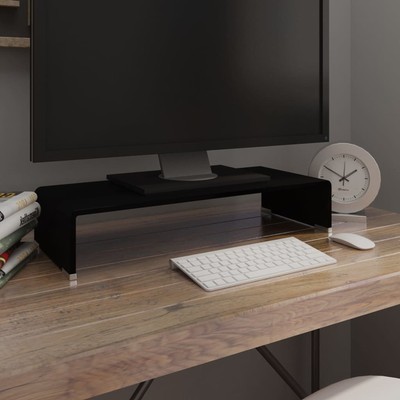 /  Riser Glass Black 23.6"x9.8"x4.3" E0n0