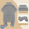 Fuzzy Dog Pajamas Turtleneck Pet Clothes Warm Soft Cozy Lightweight Pet Pjs Dog Sweaters for Small Dogs(Grey-S/M)