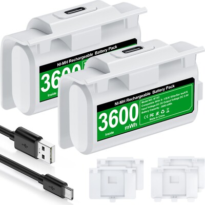 Rechargeable Battery Pack For XBox One X/S Series X/S Controller & Charger Cable