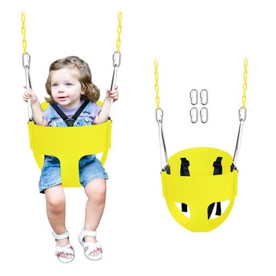 High Back Full Bucket Toddler Swing Seat with 3 Point Adjustab...