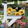 Welcome Summer Sunflower Bee Mailbox Covers, Magnetic Post Box Cover Wraps Standard Size 21x18 Inches for Garden Yard Decor