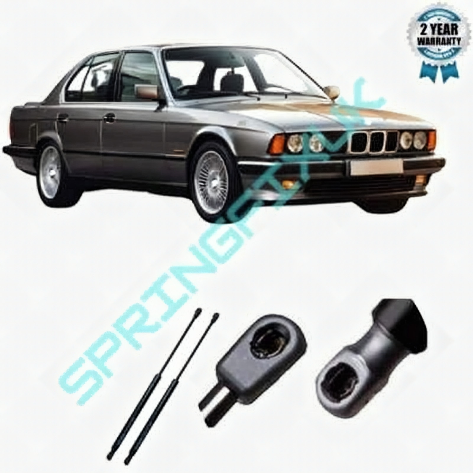 2x Hood Gas Struts 380N for BMW 5 Series E34 1988–1995 – OEM 51231944119 Pair