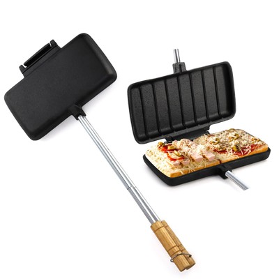 Coloch Double Pie Iron Sandwich Maker Cast Campfire Black