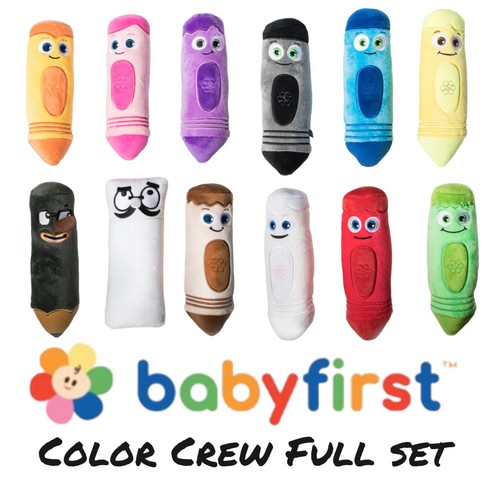 New Baby First TV Color Crew Talking Plush Toys Collection Plus Crayons