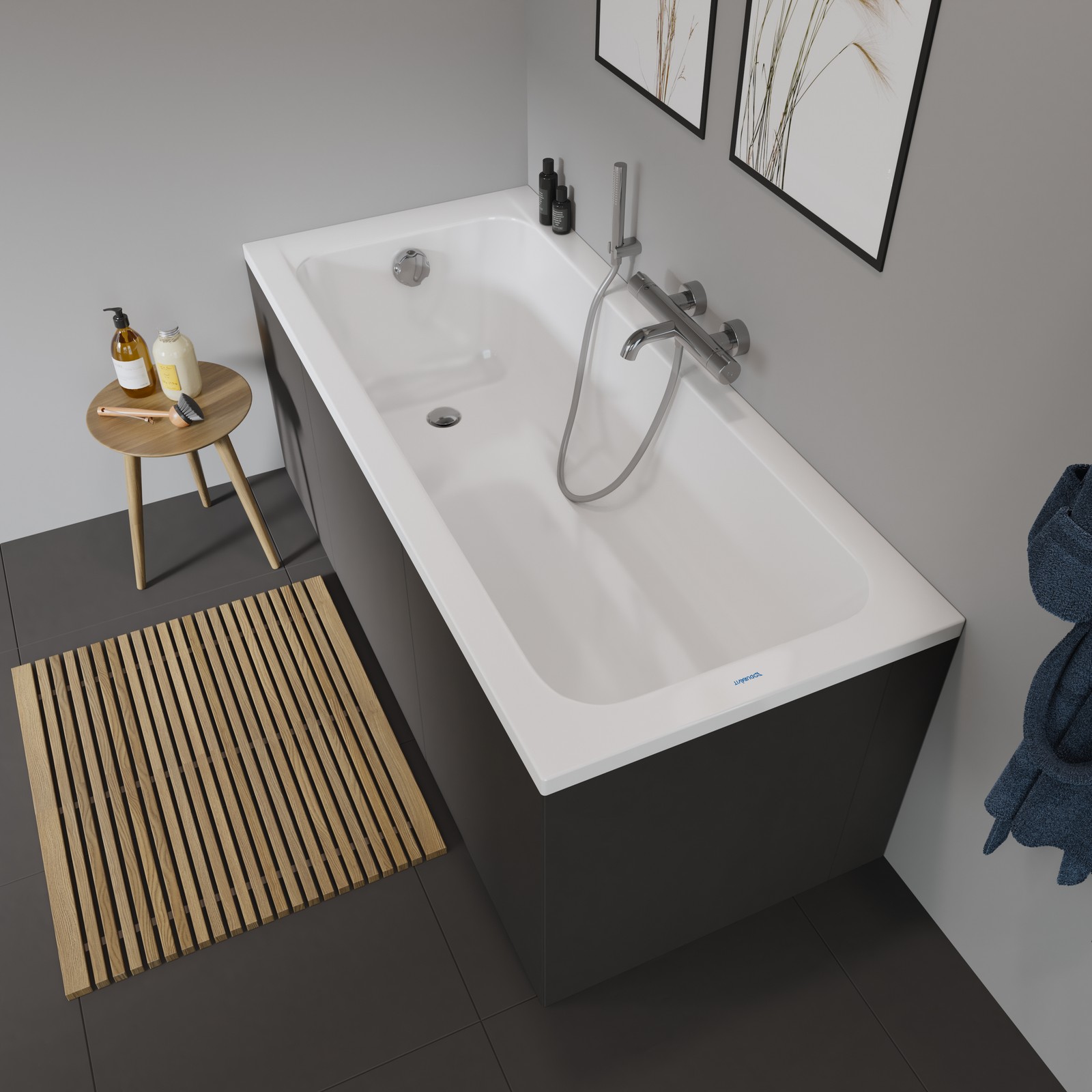 DURAVIT Badewanne D-Code 1600 x 700 mm Weiß Wanne mit Rückenschräge - Bild 4 von 7