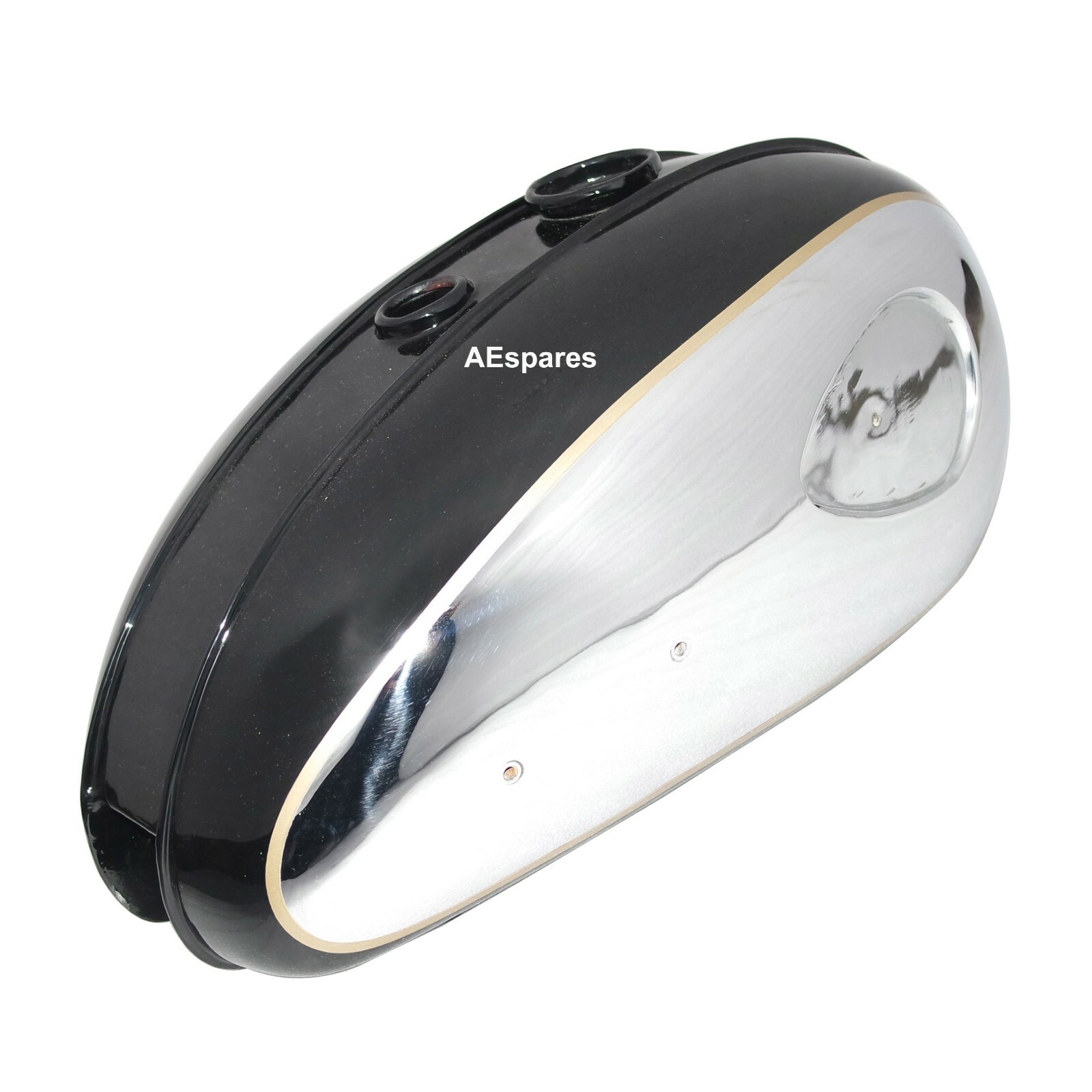 Petrol Tank Steel Black Painted Chrome Plated Fits 1960 BSA C15 B40 SS80  