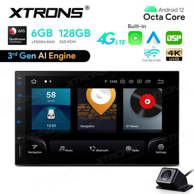 CAM+ 7'' Android 12 8-Core 6+128GB Car GPS Radio Stereo 4K DSP Car Auto Play WiFi