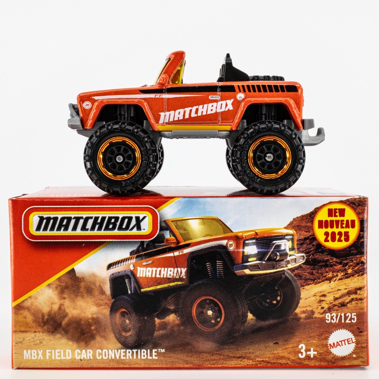 2025 Matchbox Power Grabs #93 MBX Field Car Convertible ORANGE