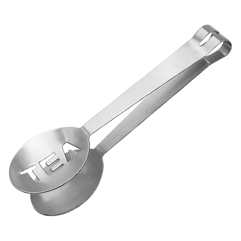 1PCS NEW Kitchen Stainless Steel Teabag Tongs Tea Bag Squeezer Holder Herb Spoon