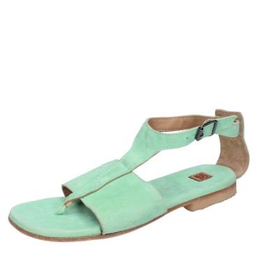 shoes women MOMA sandals green suede BK89