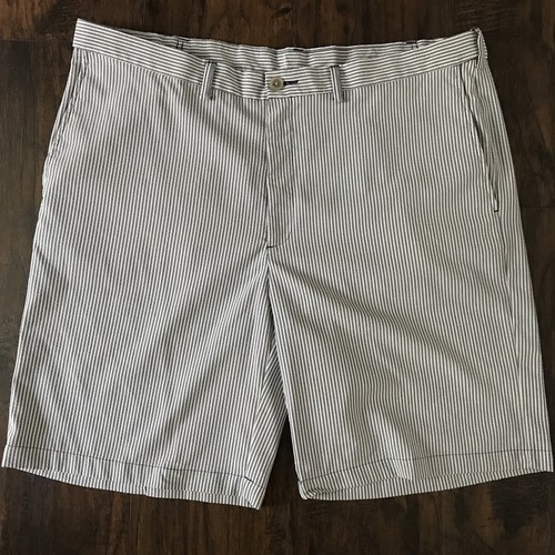 Haggar Clothing Mens Seersucker Pinstripe Dress Golf Shorts Size 42