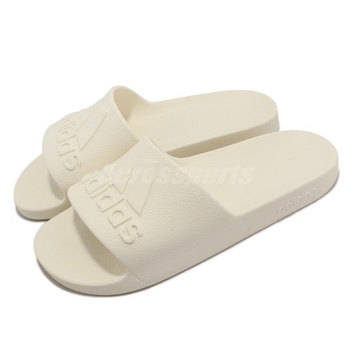 

Adidas Adilette Aqua Off White Мужские повседневные сандалии унисекс без шнурков LifeStyle IF7370, Белый, Adilette Aqua