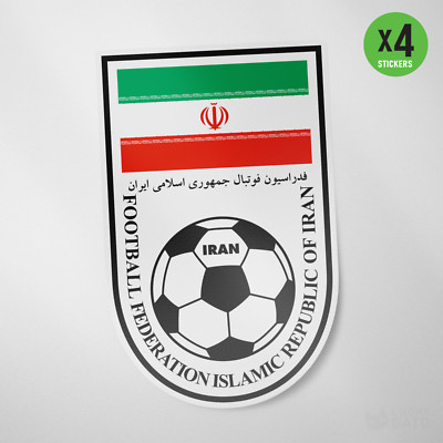 (4 Pack) Iran Soccer National Team Vinyl Sticker Decal Football Tehran Esteghlal