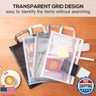 Mesh Zipper Pouch, Lightweight Nylon File Folders, A4 Document Organizer Clearly Visible Mesh Zip Bag, Suitable for School Office Travel Supplies (Double-Layer Mesh)