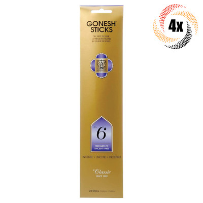 4x Packs Gonesh Incense Sticks #6 Perfumes Of Ancient Times | 20 Sticks Each