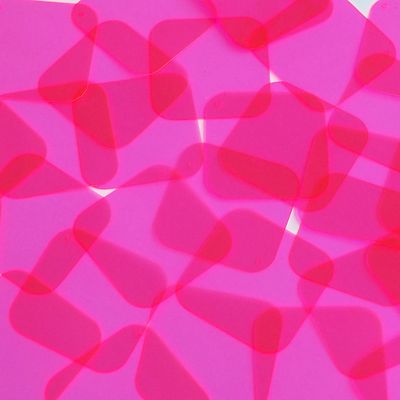 Square Diamond Vinyl Shape 1.5'' Hot Pink Go Go Fluorescent Edge Glow