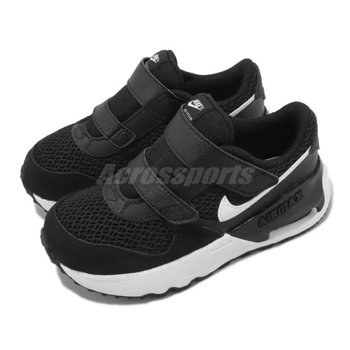 

Nike Air Max Systm TD Black White Wolf Grey Toddler Preschool Casual DQ0286-001, Черный, Air Max Systm Td