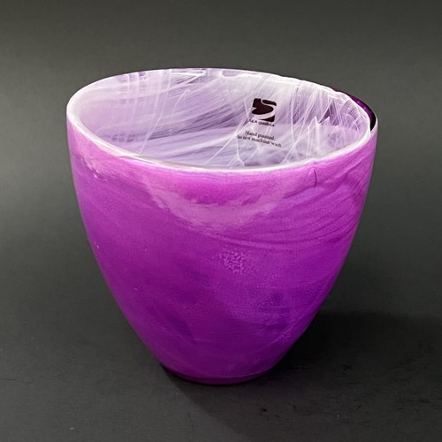 Sea Glasbruk Kosta Sweden Sea Candy Purple White Swirl Art Sea Glasbruk Kosta Sweden Sea Candy Purple White Swirl Art