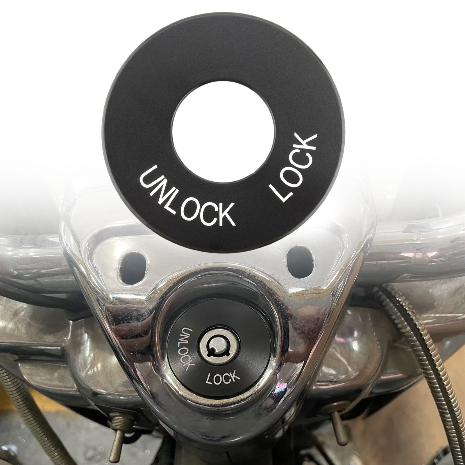 Illcrook – Illcrook 1994-2024 Harley Road King FLHR Black Motorcycle Fork Lock